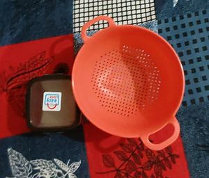 1 Airtight Box And Rice Washing Bowl