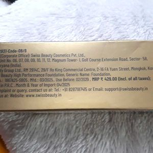 Swiss Beauty High Performance Foundation | 02 Rose