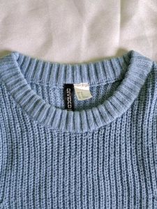 🎀H&amp;M Blue Cropped Knit Sweater Vest🎀