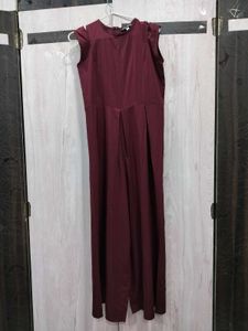 Maroon Wide Leg Jumpsuit