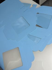 Blue color brownie box