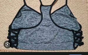 Women's Grey Sports Bra with tights