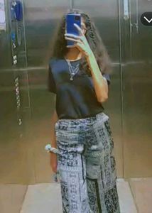 Printed flared trending blue plazzo for women