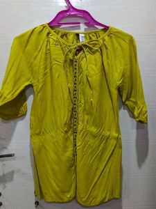 Yellow Top with Embellishments