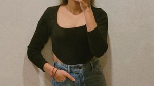 Black Asymmetrical Long Sleeve Top