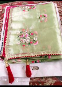 Embroidered Silk Saree