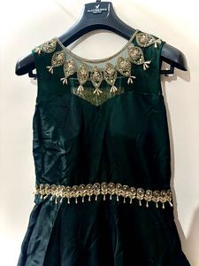 Elegant Emerald Green Embellished gown