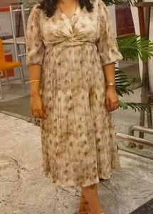 Elegant Floral Print Midi Dress