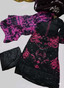 pakistani black &amp; Pink Salwar Suit