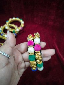 Vibrant Thread Bangles Set ( combo of 4 for 200)