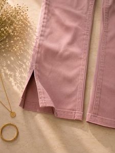 Stylish Mauve Wide-Leg Trousers