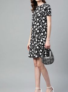 M&amp;S | Floral Round Neck Swing Dress