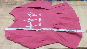 Cute Pink Top with Faith Hope Love Print