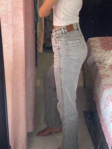 Grey Straight Fit Jeans