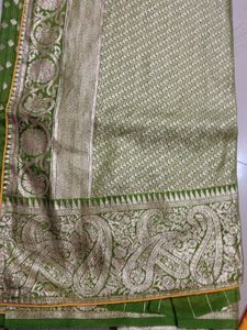 Green Banarasi Silk Saree