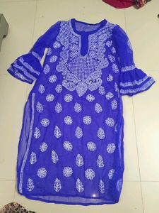 Blue Embroidered Kurta Without Inner