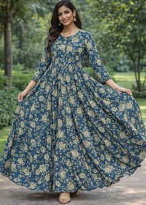 Floral Print Kurta Dress