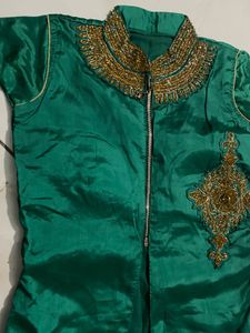 Stunning Green Embellished Ethnic Gown