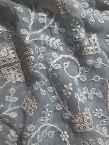 Luckhnawi Pure Georgette Saree