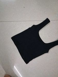 Sleek Black Ribbed Tank Top