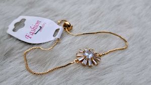 Rose Gold American Diamond Bracelet Free Size