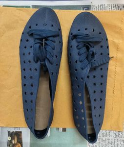 Cute Blue Lace-Up Flats