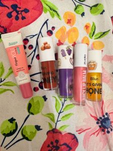 3 lip oil,1 gloss n balm