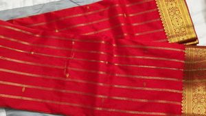 Kanchipuram Elegant Red &amp; Gold Silk Saree