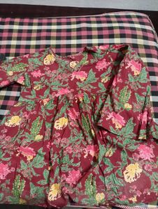 Maroon Floral Print Kurta