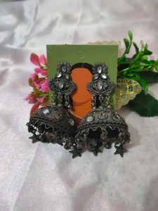 Black Polish Bigger Size Jhumka