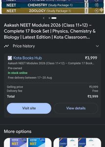 Aakash Chemistry &amp; Physics 12th modules