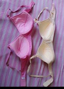 Comfortable Pink &amp; Cream Bras (Set of 2)