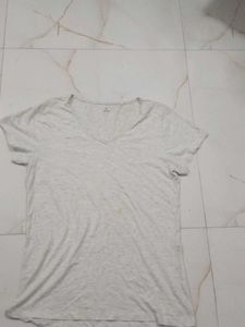 Light Grey V-Neck T-Shirt large size and Carrot co