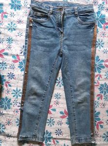 Blue Jeans with Sequin Detail