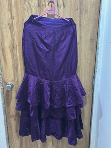 Elegant Purple Tiered Gown