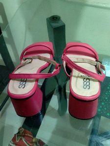 Pink Block Heels