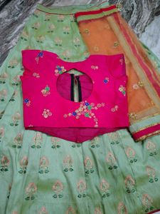 Pure Banaras Half Saree