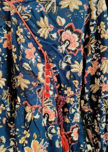 Blue Floral Print Kurta