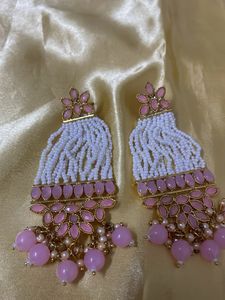Pink Tassel Earrings