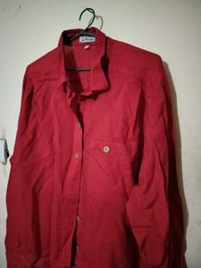 Vibrant Red Long Sleeve Shirt