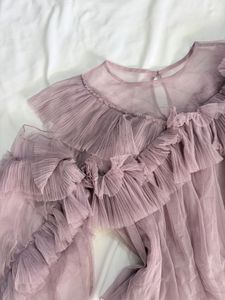Tulle ruffle Top