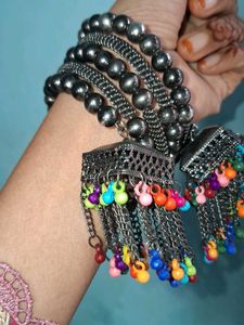 Boho Multicolor Jhumka Bangles
