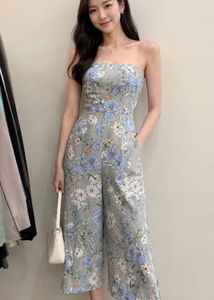 Floral Strapless Jumpsuit