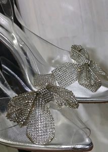 Sparkly Heels with Bow Detail