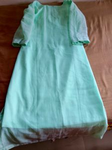 Elegant Mint Green Chikankari Kurta Set