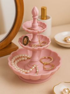 Blush Enhanced Tiered Jewelry Organizer
