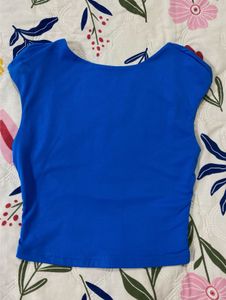Vibrant Blue Cropped Top