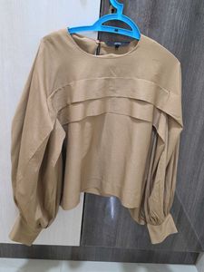 Stylish Women Crop Top with Long Puffy Sleeves
