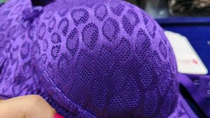 Beautiful Purple net padded Bra