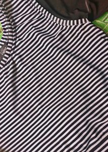 Striped Midi Dress with Floral Detail